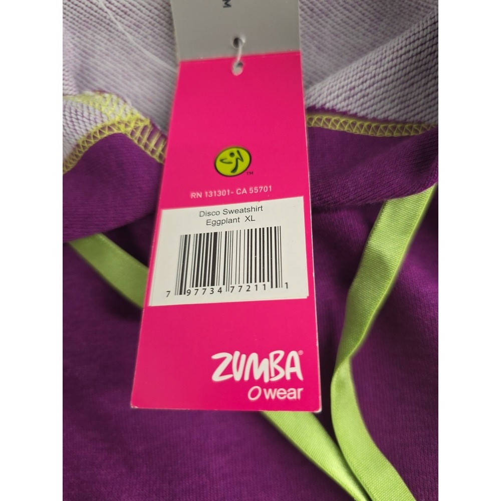 Zumba Disco Sweatshirt  Hoodie Kangaroo Pockets Size XL - Picture 5 of 6